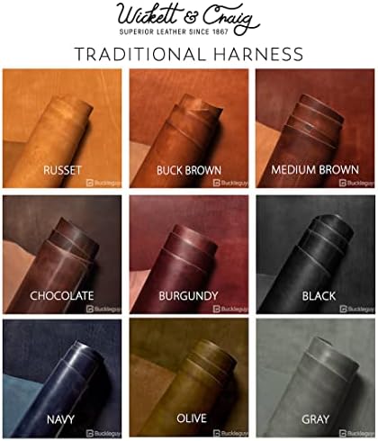 Кожена каишка Wickett & Craig Traditional Harness, Шоколадова, с дължина от 55 до 60 инча, 9-11 грама
