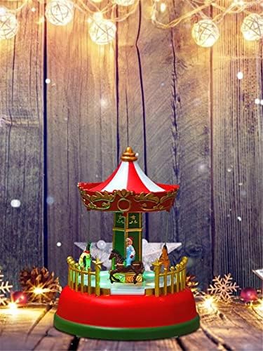 Коледна Музикална Ковчег ME WONDER със Светъл Интериор, Стаите в Празнични Музикални Украса Коледен Подарък (Цвят: E)