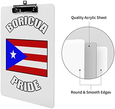 Ретро Boricua Pride пуерторикански PR Флаг Пластмасов Държач Кламери за Буфера за Обмен Низкопрофильным Скоба за Офис, медицински Сестри, Студенти