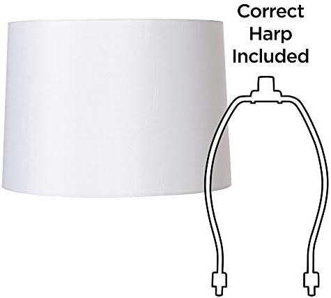 Лампа за лампи от бяла кърпа в твърди корици 13 инча Отгоре x 14 инча отдолу x 10 см във височина (Паукообразный), Заменяемый