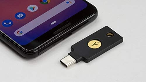 Yubico - YubiKey 5C NFC - двухфакторный ключ USB и сигурност NFC, подходящ за USB порт-C и работи с поддържаните мобилни устройства с NFC - Защитете своите онлайн профили не само с пар