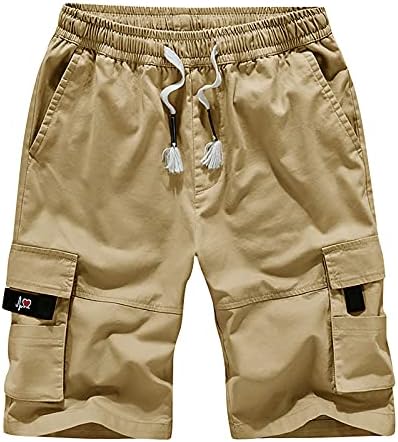 Къси панталони за мъже, Мъжки Модерни Панталони, с джоб на съвсем малък, Памучни пятиточечные Шорти, Гащеризони цвят Каки