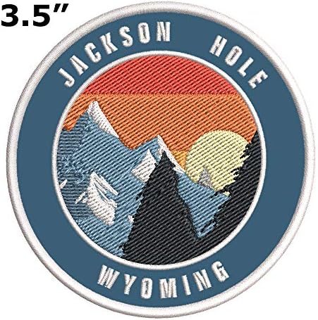 Джаксън Хоул, Уайоминг Ски Курорт Планински Бродирана Нашивка Премиум клас, която може да се монтира на желязо или Шият Декоративен Символ, Емблема, сувенир велико?