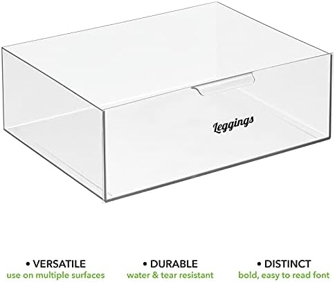 Пластмасов контейнер-органайзер mDesign за съхранение в гардероба с 32 етикети - Органайзер за чекмеджета, рафтове, на съхранение