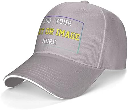 Изработена по поръчка бейзболна шапка с вашите Текстови съобщения с изображения, Персонални Регулируеми Шапки за шофьори