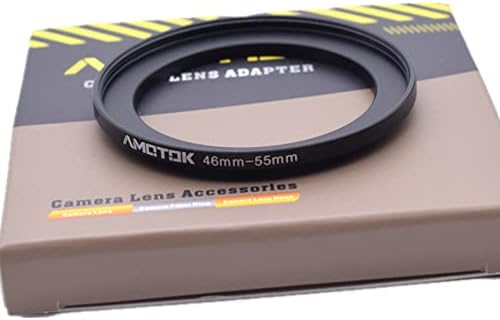 адаптер за обектив на камерата от 46 мм до 55 мм, Преходни пръстен с увеличаване на коефициента на филтрация от 46 мм до 55 мм, Съвместим С всички аксесоари за филтри 55 мм