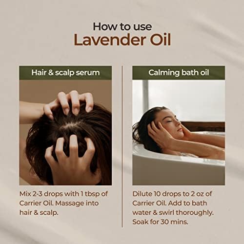 Gya Labs Чисто Етерично масло от Лавандула, за да дифузьор - Натурално Лечебно масло от Лавандула, Етерични масла за кожа - Етерично масло от лавандула за растежа на кос?