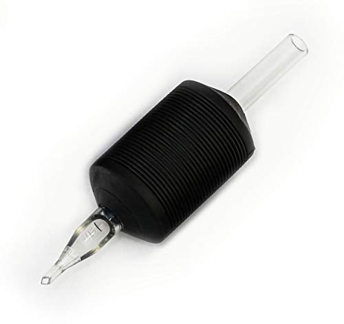 За еднократна употреба тръби BEZTAT 25 мм (1 Инч) Ултра Премиум клас с черна мека силиконова дръжка - 25 опаковки, Закрит плосък връх (7 фута)