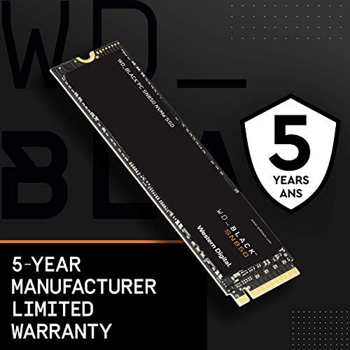 WD_BLACK Вътрешен слот твърд диск SN850 NVMe SSD с обем 2 TB - PCIe Gen4, M. 2 2280, 3D NAND flash, скорост на трансфер