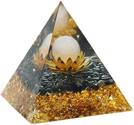 НИНА НУГРОХО Пирамида от Оргонита Натурален Кристал Щастлив Камък Генератор на енергията на Оргона Заздравяване Чакра на Рейки Събира Богатство, Просперитет Зана