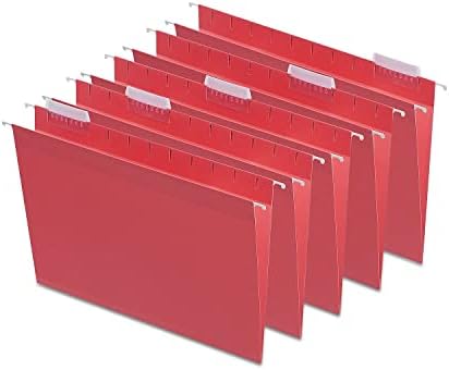 Подвесная папка за файлове Hitouch Tr163535, 5 табове, размер на букви, червен, 25 бр/кор.