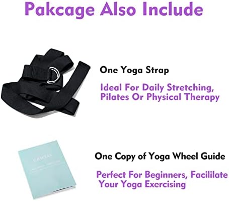 Комплект гуми за йога GRACIAS, Трайно и удобно Спортно колело за йога от болки в гърба, разтежения, подобряване на гъвкавостта, Безплатен