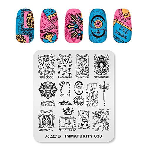 Плоча за пробиване на изображения KADS за дизайн на ноктите, детска незрялост, сладък шаблон за маникюр Направи си сам (IM007)