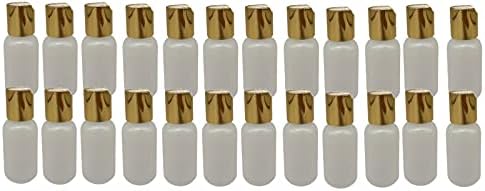 24 Опаковки – 1 унция - Бутилки от естествен Бостънския пластмаса Шапка със Златен диск, за Етерични масла, Парфюмерия, Почистващи препарати