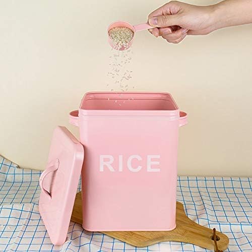 WSSBK Розов кухненски контейнер за ориз, брашно с уплотнителем, правоъгълен органайзер за склада, кофа за бельо в банята, кухненски кутия