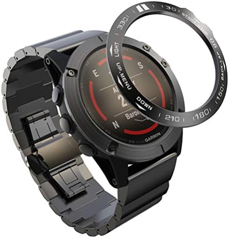 NICERIO е съвместим с Garmin Fenix 5X, bezel, пръстен, защита от сблъсъци и надраскване, съвместим с часовник Garmin