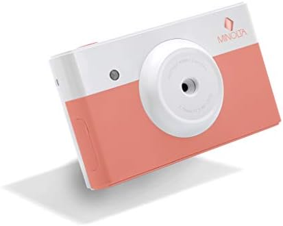 Цифров Фотоапарат Миг печат Minolta Instapix 2 в 1 и Bluetooth Принтер, Коралово-Розов