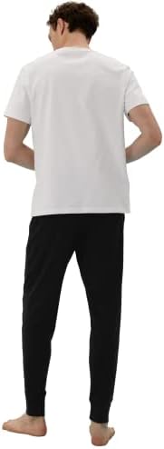 Мъжки Панталони за сън, Marks & Spencer-от чисто Futon Джърси с белезници от Мергели, 2 опаковки