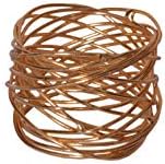 Пръстени за Салфетки Copper Essentials с Gilding, Набор от 12 Кръгли златни пръстени за Салфетки ръчно изработени