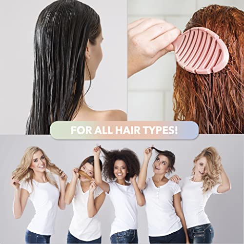 Четка за Разнищване на косата TADA Natural Beauty Влажна Четка за Коса l Hair Brush за Жени, Гъста Къдрава Коса (Биоразлагаемый Синьо)