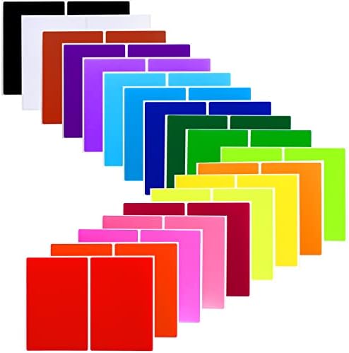 Nezyo x 3 Инча 80 20 Цвята Кодирани Етикети Лични Бележки Сменяеми Етикети за Съхранение на Правоъгълни Етикети За Печат
