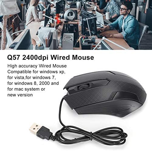 Жичен Мишката Acogedor USB, Ергономични Офис Мишка с резолюция от 2400 dpi, Детска Мишката, Съвместим с Различни системи, за настолен