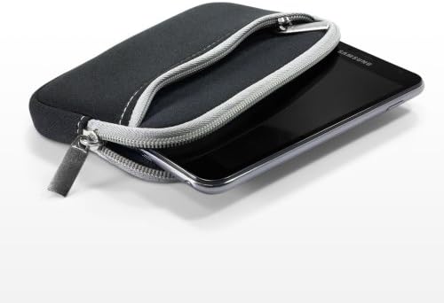 Калъф BoxWave за BlackBerry Z3 (Case by BoxWave) - Мек гащеризон с джоб, Мека чанта, Неопреновый чанта, Джоб на ръкава за BlackBerry Z3 - Черно jet black с сива тапицерия
