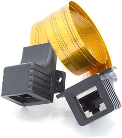 Интерфейсен кабел за Ethernet - Ghost Тел Свързване на Ethernet кабел Cat5 или Cat6 Кратък (1 ФУТ) Плосък Тънък проводник