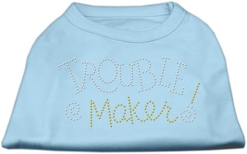 Тениска Mirage Pet Products Trouble Maker С кристали за домашни любимци, 3X-Large, Светло розово