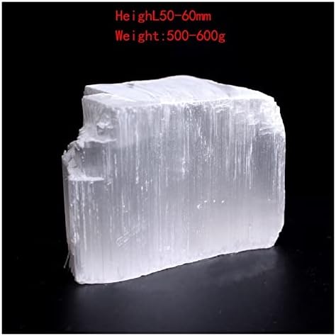 LAAALID XN216 1БР 400-500 г на Голям Естествен Бял Селенит Пиърс Crystal Лековита Пръчка Стълб Груб Проба Минерал Гипсовый Естествен камък (Цвят: селенит 500-600 грама)
