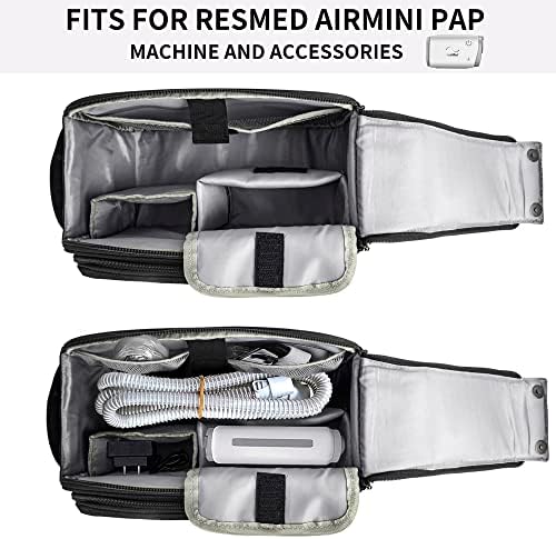 Пътна чанта TORIBIO AirMini CPAP, съвместим с апарат ResMed AirMini и аксесоари amd, Преносим калъф за дома или за пътуване, 11 x5 x6,