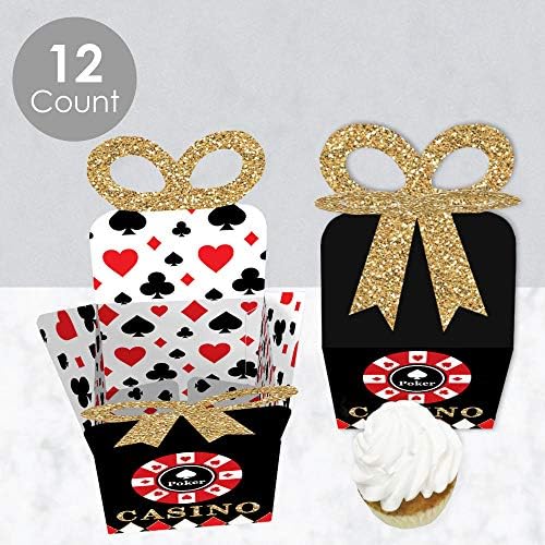 Голяма точка за щастието в Лас Вегас Квадратни Подаръчни кутии за подаръци - идеи за Подаръци, кутии за партита в казино - Комплект от 12