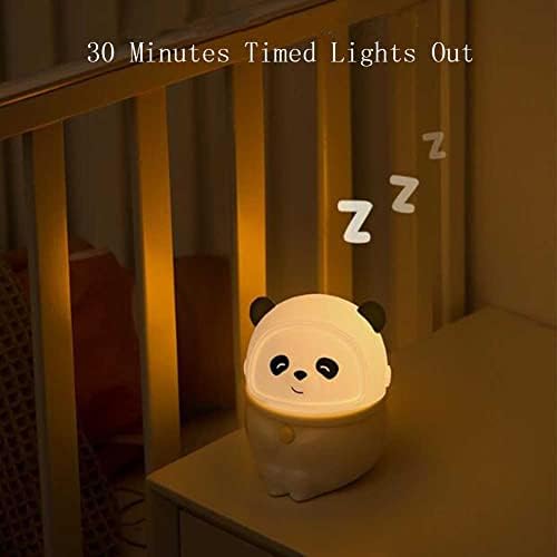 Сладък лека нощ за деца, USB Акумулаторна Настолна лампа, 7 Цвята, Силиконови Led Лампа, Бутон за Затъмняване интериор за момчета и