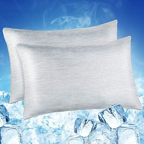 Охлаждащи калъфки LUXEAR, 2 опаковки покрива възглавница Arc-Успокой Cool с двустранно дизайн [Охлаждане и памучно влакно], Антистатични,