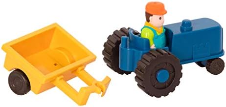 Battat – Игрален комплект Животните във фермата – 25 играчки на ферма за деца – Животни, Огради, Фермери, трактор, ремарке