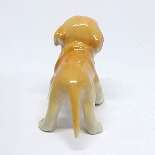 ЗООКРАФТ Статуетка на Куче Питбул Кафяви Керамични Животни Ръчно Рисувани Порцеланови САМ Craft Намалени Сбирка