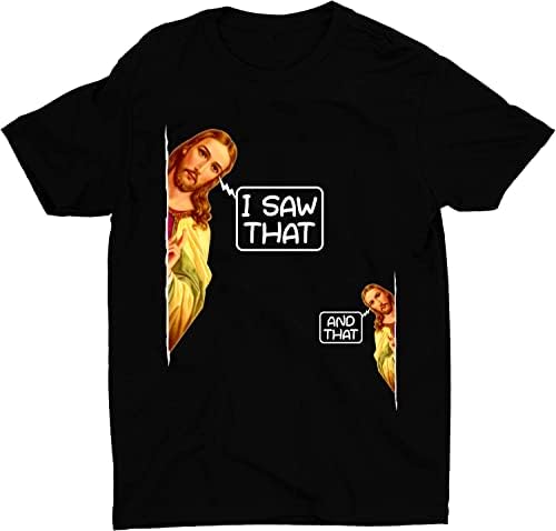 Мъжка тениска със Забавна Исус-мемом ZappTrue, Аз Го видях И Една Тениска с Исус, Мъжки Ризи С християнски цитати, Риза с Исус,