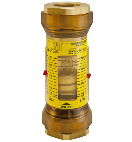 Разходомер Hedland H617-675-R EZ-View сензор, Полифенилсульфон, За използване с вода, Диапазон на разхода от 30,0 до 280,0 л/мин, конектор