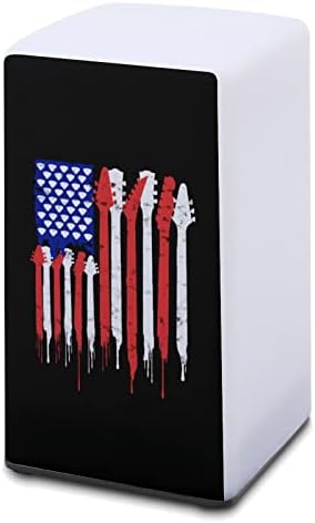 Патриотичен Китара Флаг Любителите на Америка Настолна Лампа Проста Нощно Шкафче нощна светлина за Дома, Офис Декор на Масата В Общежитието