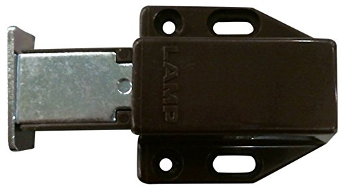 Стоманена магнитна ключалка за повърхностен монтаж, покритие от жълто хромата цинк, Дължина 1-45/64 инча, кафяво (опаковка от