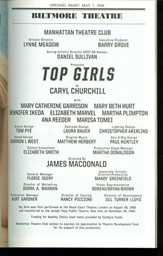 Най-добрите момичета, Билборд Бродвейской премиери + Мариса Томей, Март Plympton, Мери Бет Хърт, Ана Карти, Дженифър Икеда, Елизабет