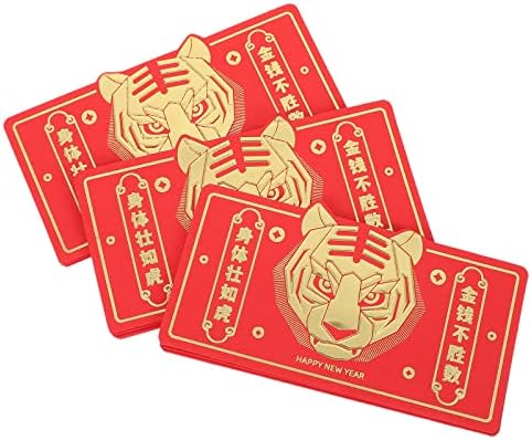 Cabilock, 3 предмет, празнични мультяшные сгъваеми червени пликове с изображение на тигър, червени пакети за китайската Нова година