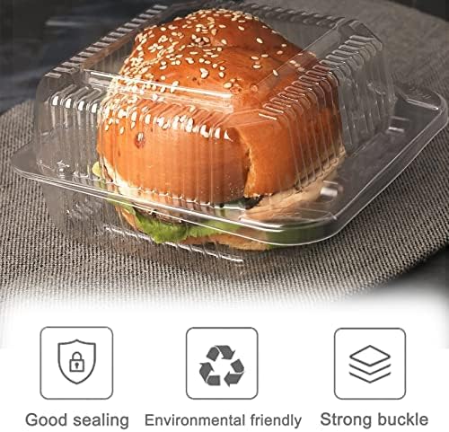 Квадратен контейнер за храна от прозрачна пластмаса loops в опаковки за Еднократна употреба Пластмасови съдове с прозрачни капаци,