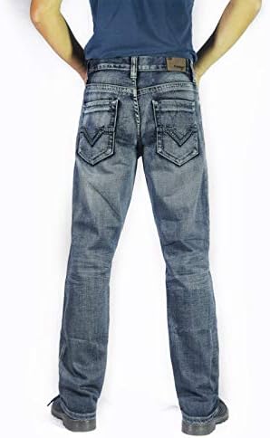Мъжки Работни Панталони от Липучей хартия със Сини дънки Свободно Намаляване на Нормалната засаждане