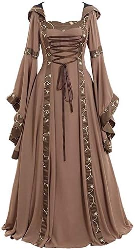Дамски рокли Реколта Селтик Средновековни вечерни рокли с дължина до пода, в Ренесансов стил, Готическа Рокля за Cosplay Y2K