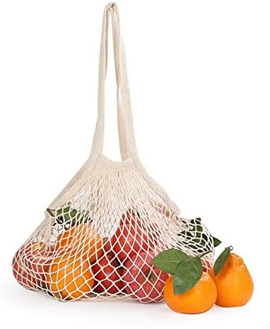 HomeSoGood Mesh Bag Защита Тканая Mesh Bag-Тоут Преносима Мрежа Чанта За Пазаруване На съвсем малък За Съхранение на Мъкна 5шт