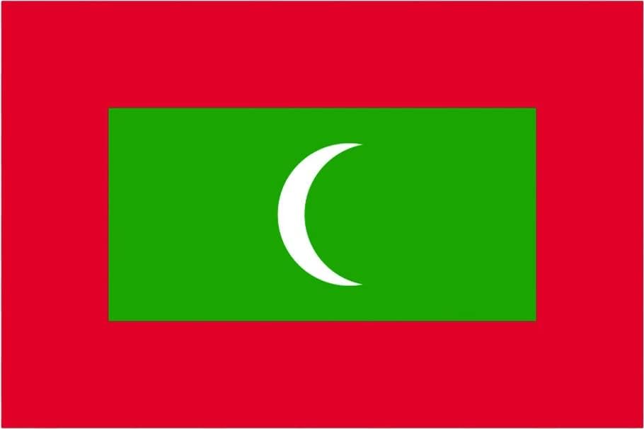 Стикер с Флага на Малдивски острови залепващ Винил Стикер Maldives MDV MV - C2071 - стикери Размер 6 инча или 15 см