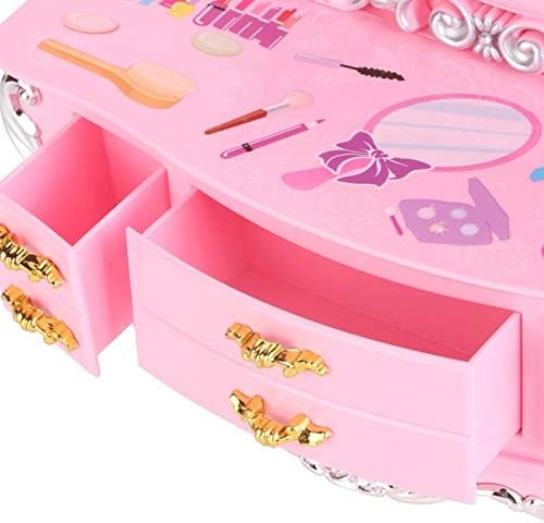 YLYAJY Розова Музикална Ковчег в Ковчег За Бижута Подарък Кутия За Съхранение За момиченце, Кутия За Съхранение на Бижута