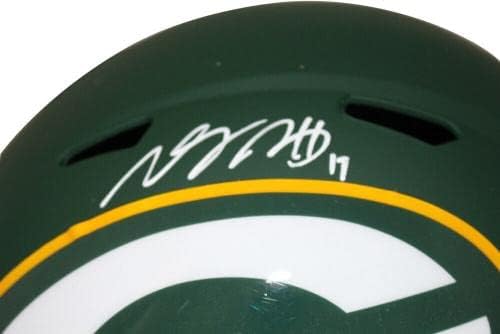 Даванте Адамс с Автограф Green Bay Packers и Реплика на Каската JSA 27650 - Каски NFL с автограф