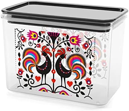 Пластмасова кутия за съхранение на петли, контейнери за съхранение на храна с капаци, банка за ориз, херметично затворен кофа за